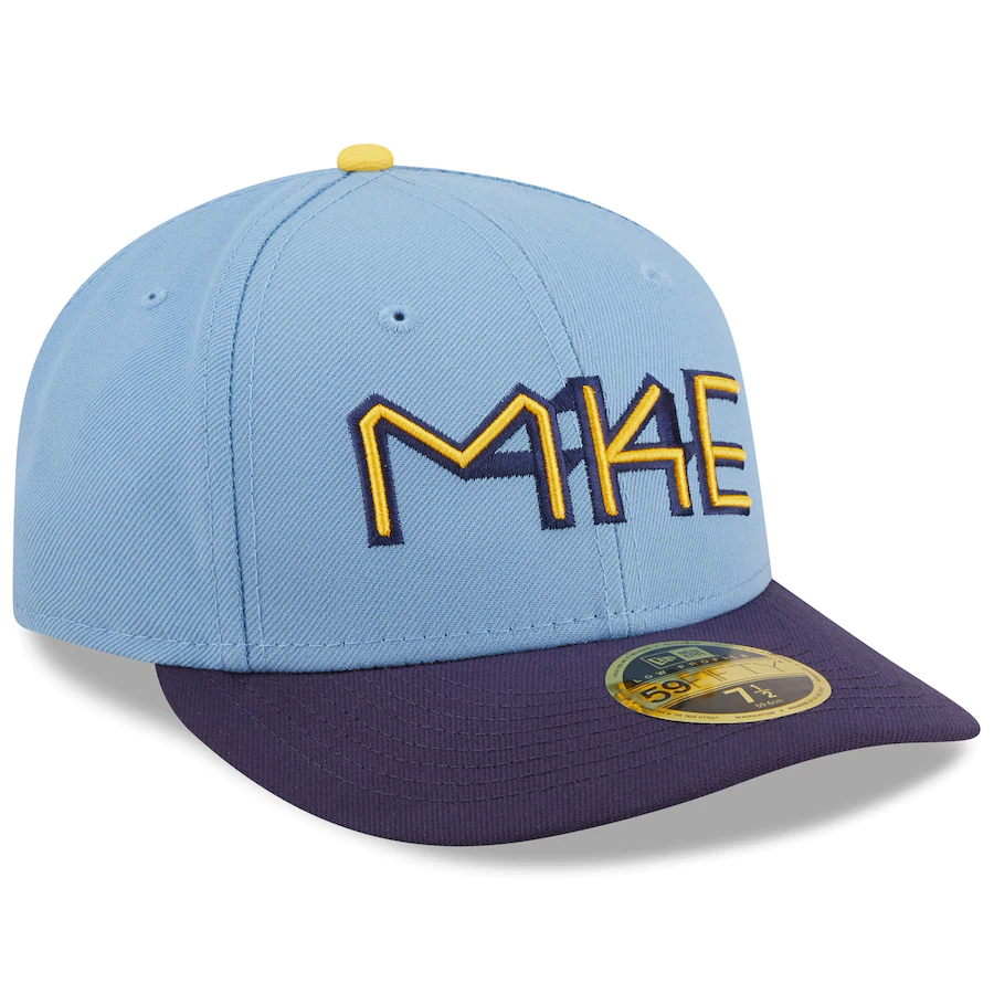 New Era Milwaukee Brewers Powder Blue 2022 City Connect Low Profile 59FIFTY Fitted Hat