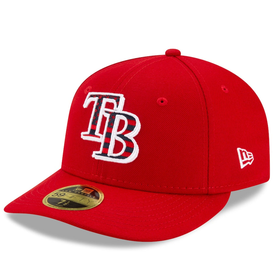 New Era Red Tampa Bay Rays 4th of July On-Field Low Profile 59FIFTY Fitted Hat