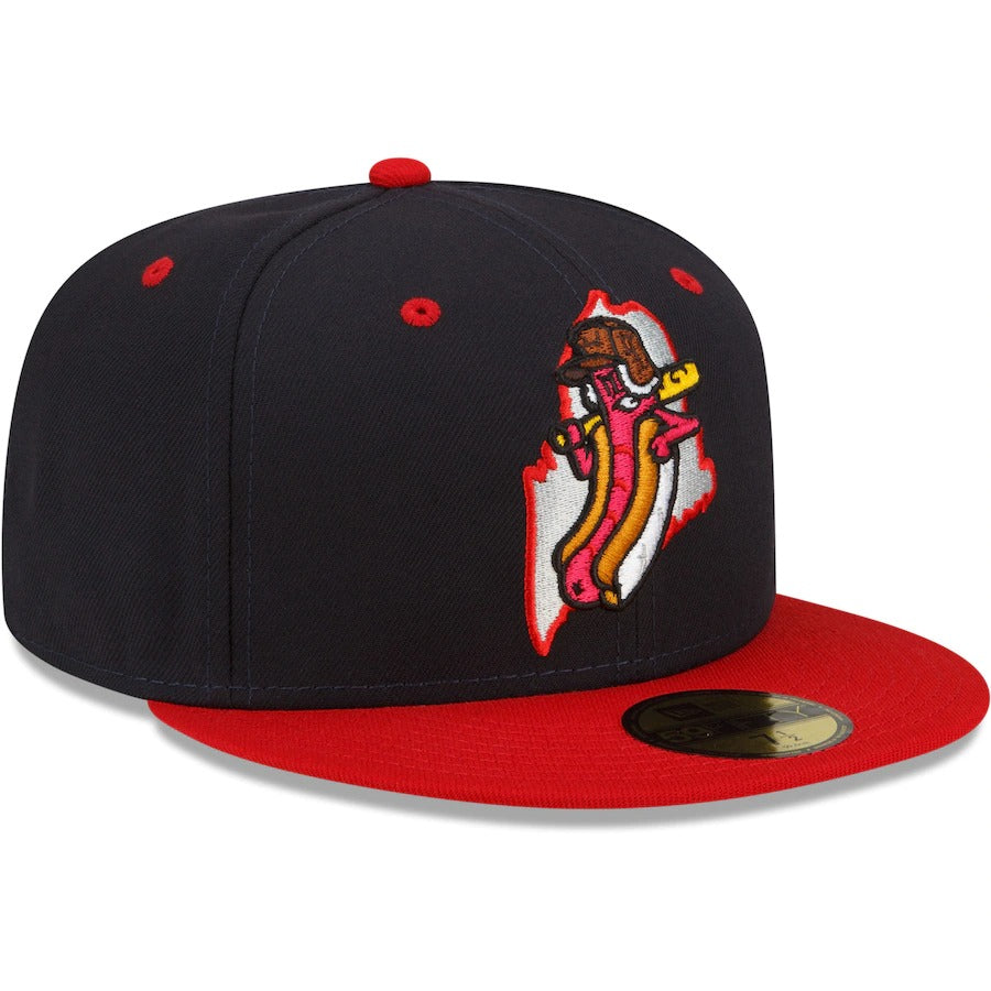New Era Portland Sea Dogs Navy/Red Theme Night 59FIFTY Fitted Hat