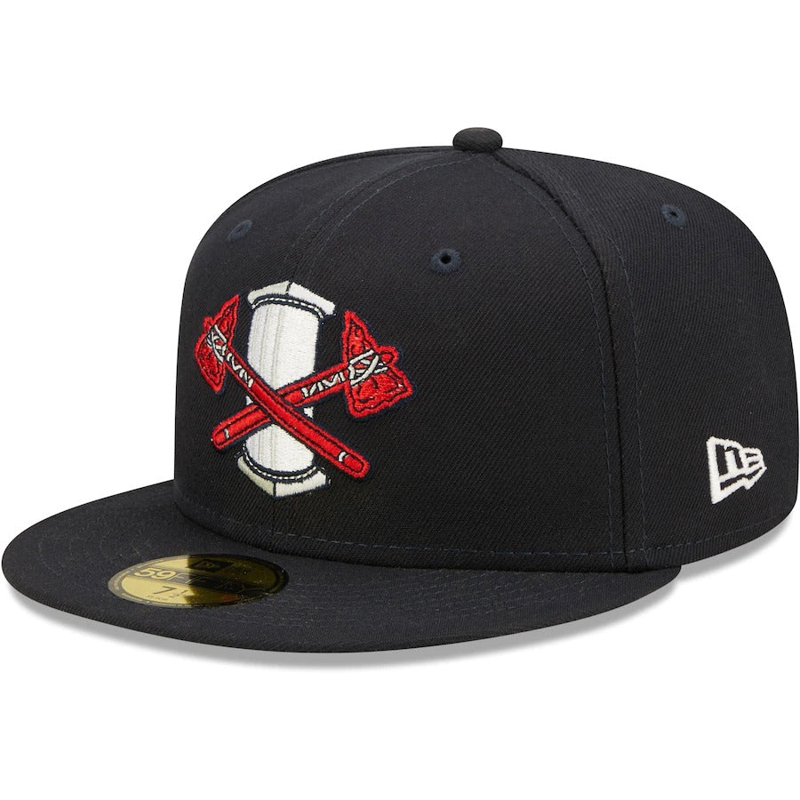 New Era Rome Braves Navy Authentic Collection Team Alternate 59FIFTY Fitted Hat