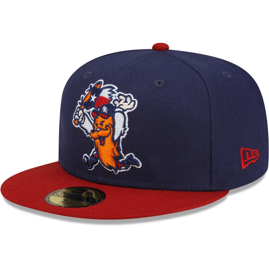 New Era Round Rock Express Navy/Red Theme Night 59FIFTY Fitted Hat