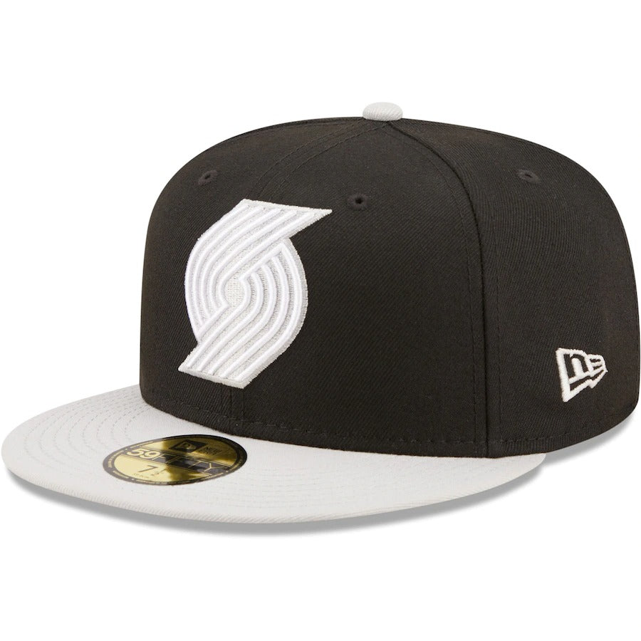 New Era Portland Trail Blazers Black/Gray Two-Tone Color Pack 59FIFTY Fitted Hat