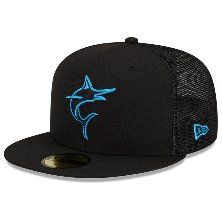 New Era Miami Marlins Black 2022 Batting Practice 59FIFTY Fitted Hat
