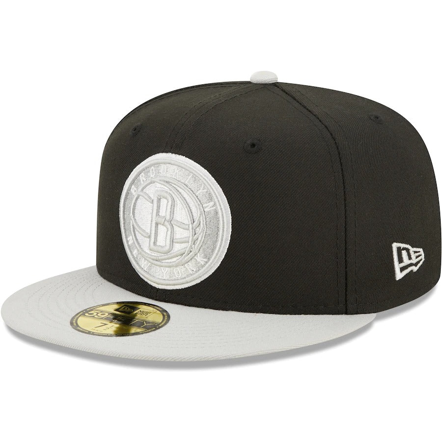New Era Brooklyn Nets Black/Gray Two-Tone Color Pack 59FIFTY Fitted Hat