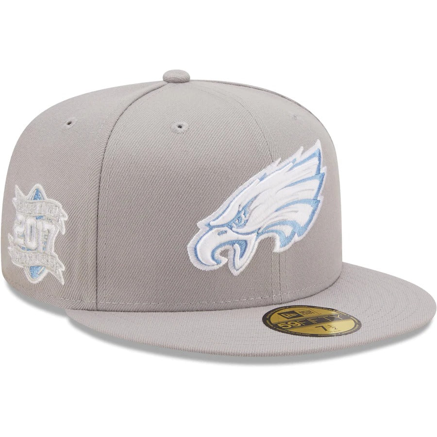 New Era Philadelphia Eagles Gray 2017 East Division Champions Sky Blue Undervisor 59FIFTY Fitted Hat