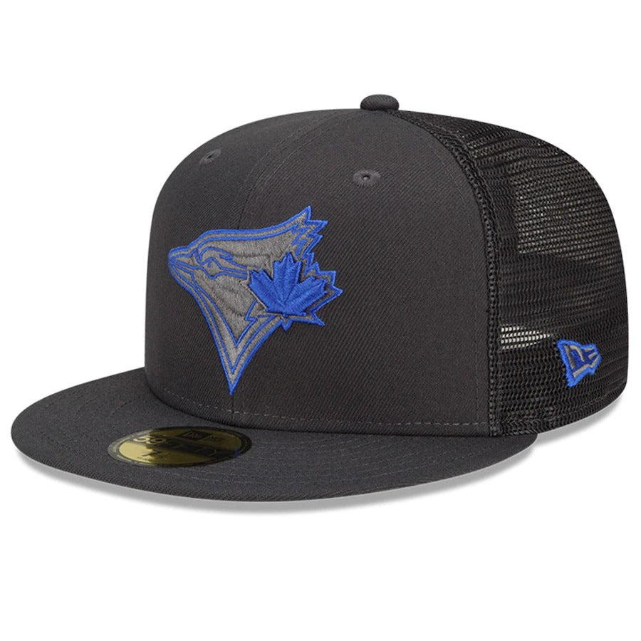 New Era Toronto Blue Jays Graphite 2022 Batting Practice 59FIFTY Fitted Hat