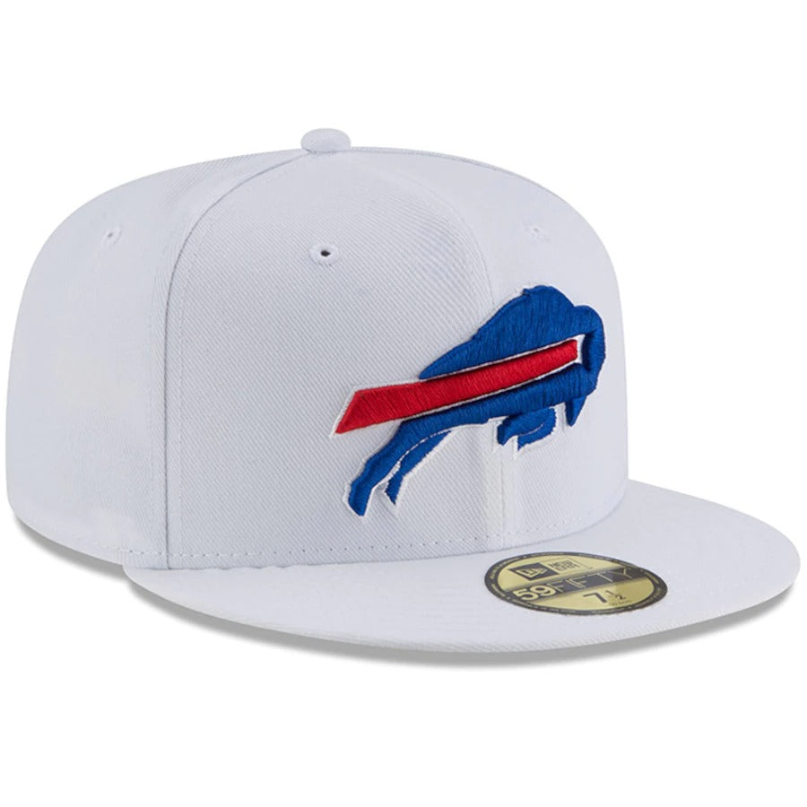 New Era White Buffalo Bills Omaha 59FIFTY Fitted Hat