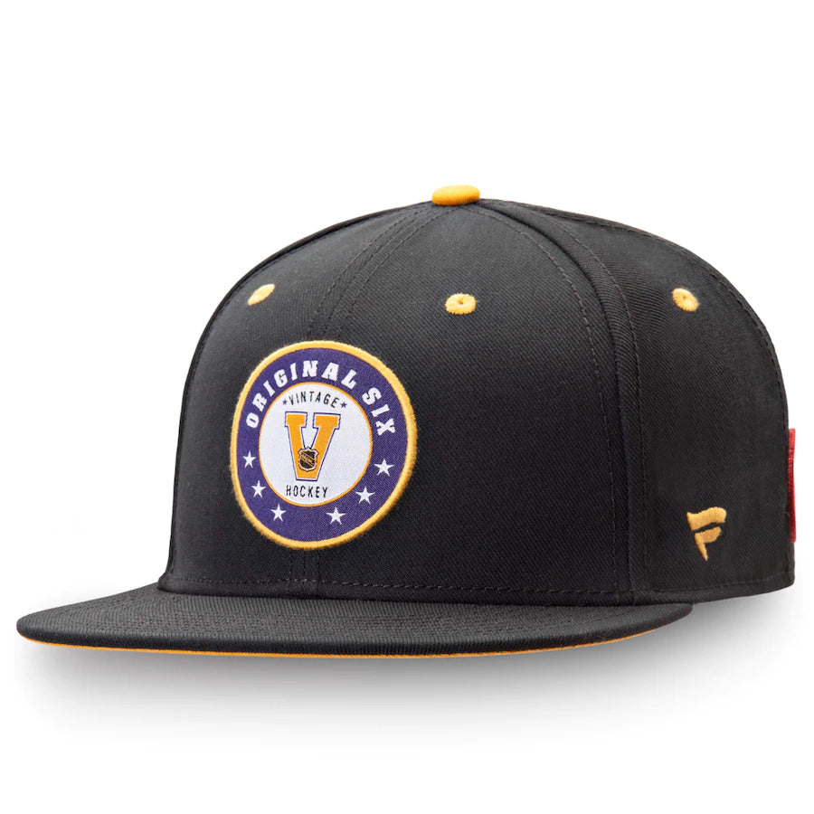 Fanatics Branded Black/Gold NHL Original Six Fitted Hat