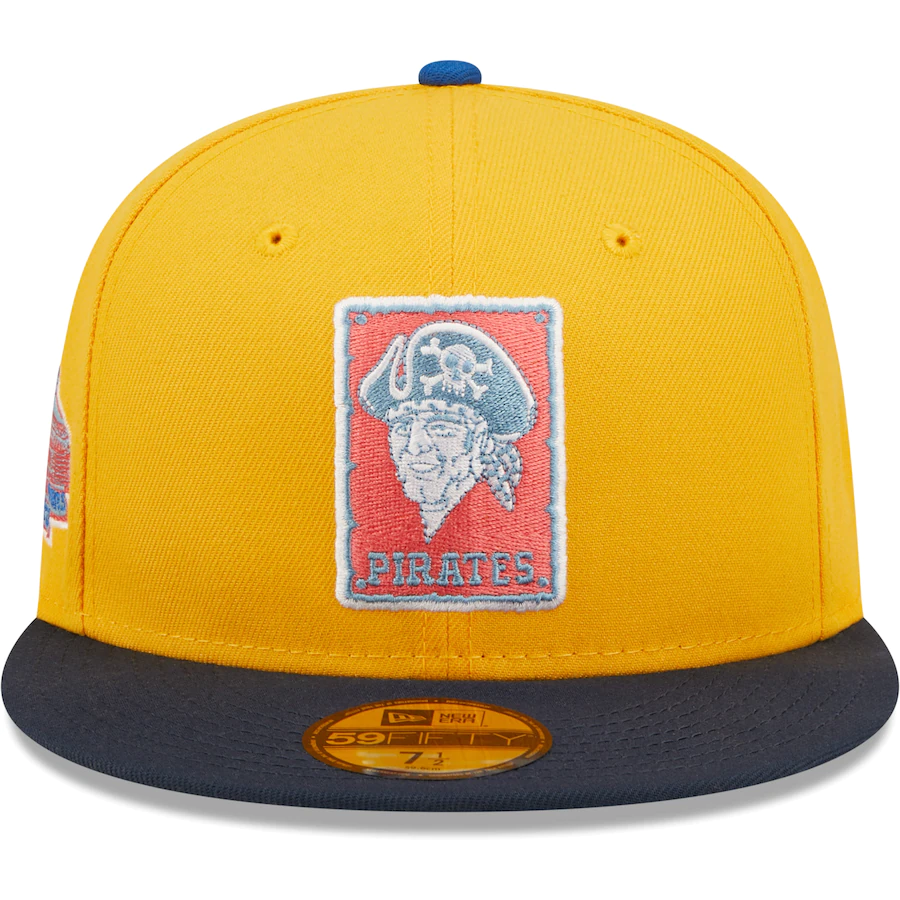 New Era Pittsburgh Pirates Gold/Azure 1971 World Series Stadium Logo Undervisor 59FIFTY Fitted Hat
