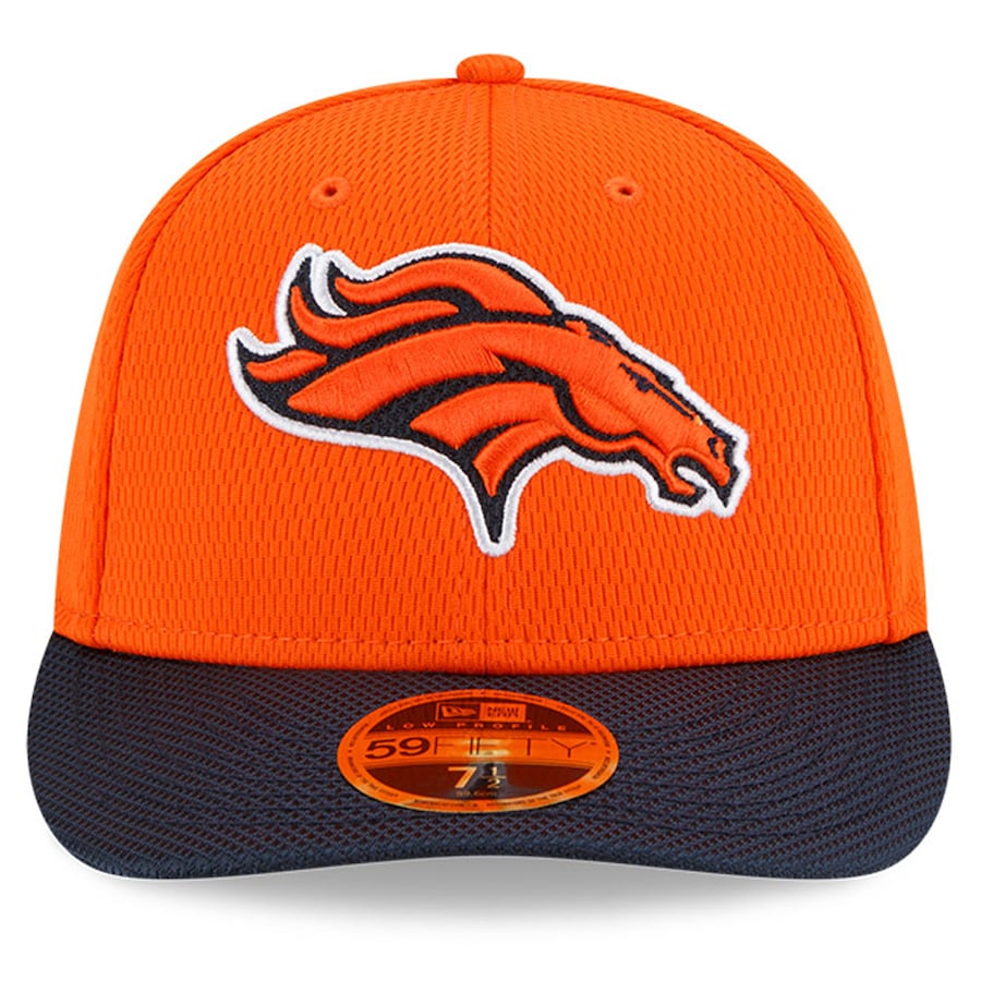 New Era Orange/Black Denver Broncos 2021 NFL Sideline Road Low Profile 59FIFTY Fitted Hat