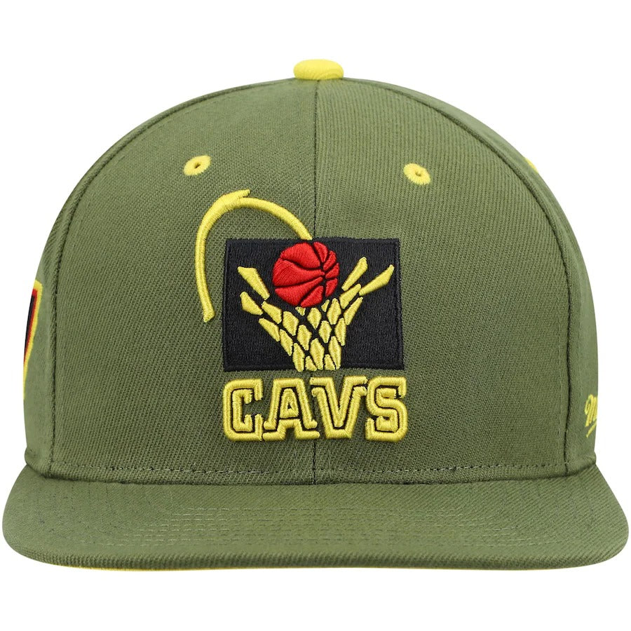 Mitchell & Ness x Lids Cleveland Cavaliers Olive 50th Anniversary Hardwood Classics Dusty Fitted Hat