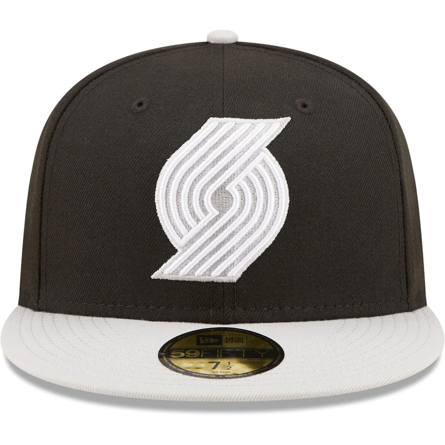 New Era Portland Trail Blazers Black/Gray Two-Tone Color Pack 59FIFTY Fitted Hat