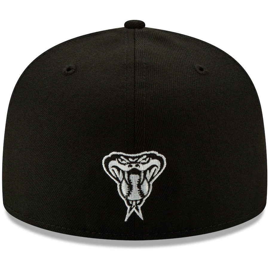New Era Black Arizona Diamondbacks Monochrome Logo Elements 59FIFTY Fitted Hat