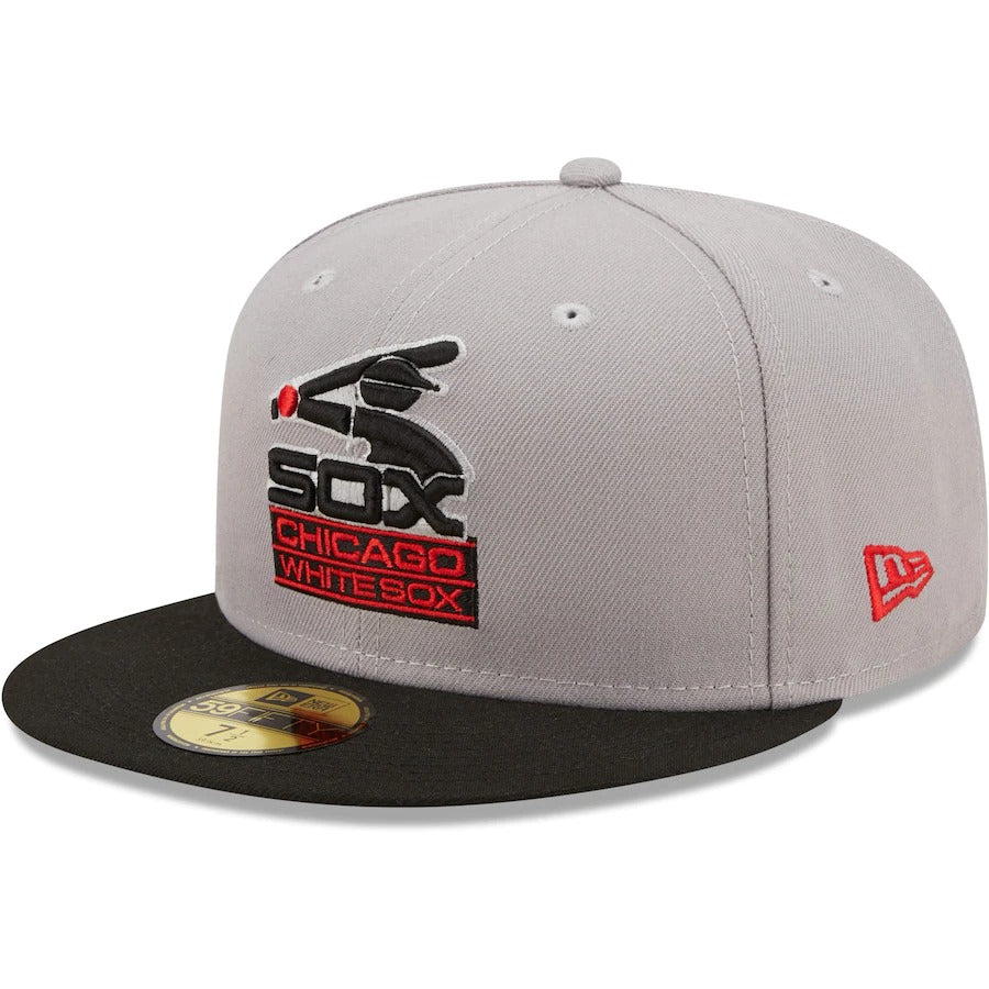 New Era Gray/Black Chicago White Sox 1983 MLB All-Star Game Red Undervisor 59FIFTY Fitted Hat
