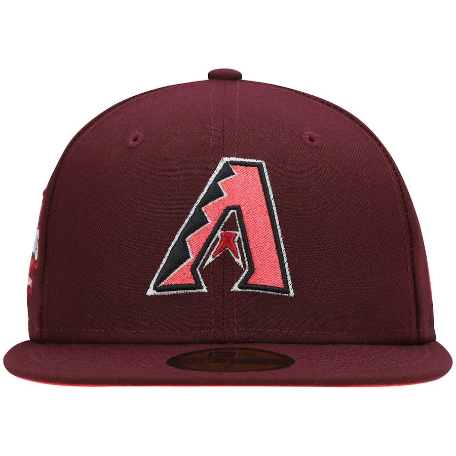 New Era Arizona Diamondbacks Maroon Color Fam Lava Red Undervisor 59FIFTY Fitted Hat