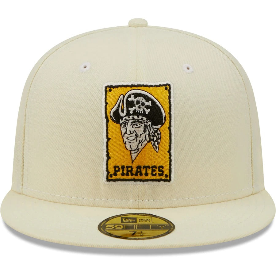 New Era Pittsburgh Pirates Cream 1971 World Series Chrome Alternate Undervisor 59FIFTY Fitted Hat