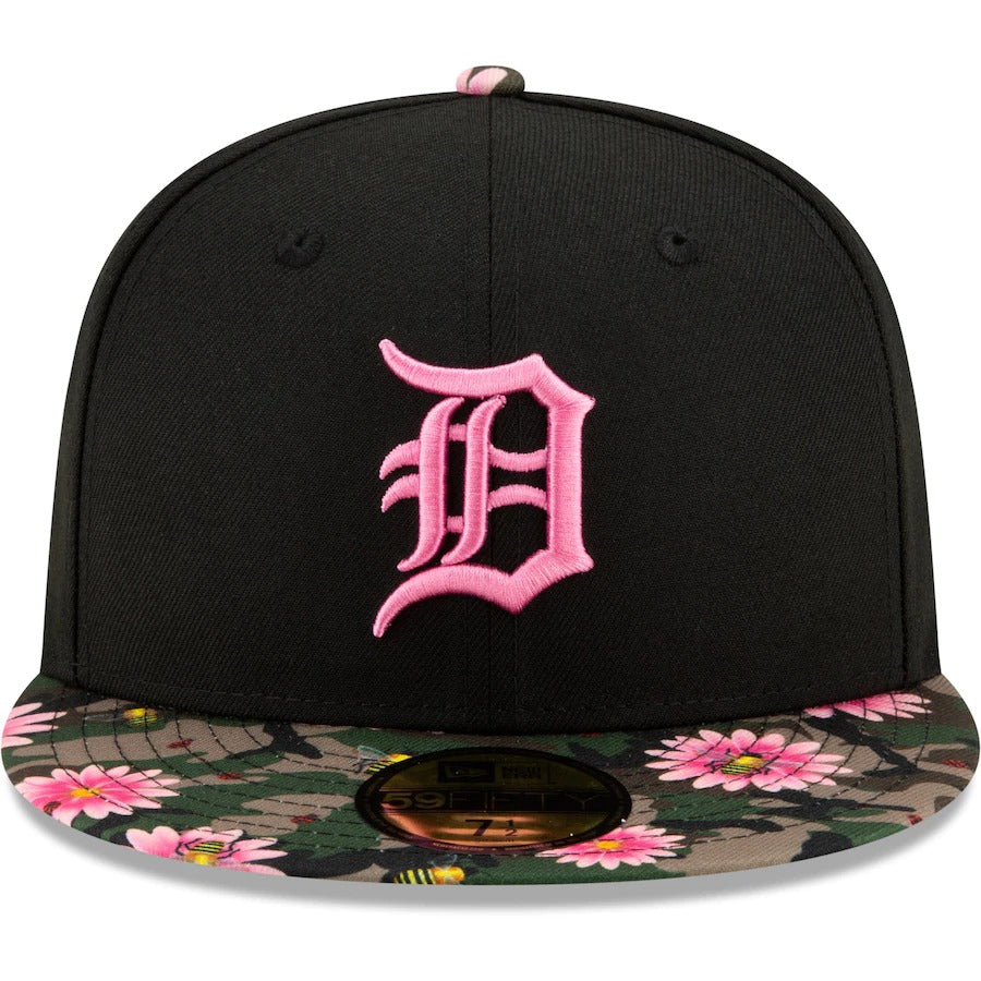 New Era Black Detroit Tigers Floral Morning 59FIFTY Fitted Hat
