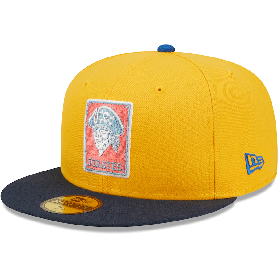 New Era Pittsburgh Pirates Gold/Azure 1971 World Series Stadium Logo Undervisor 59FIFTY Fitted Hat