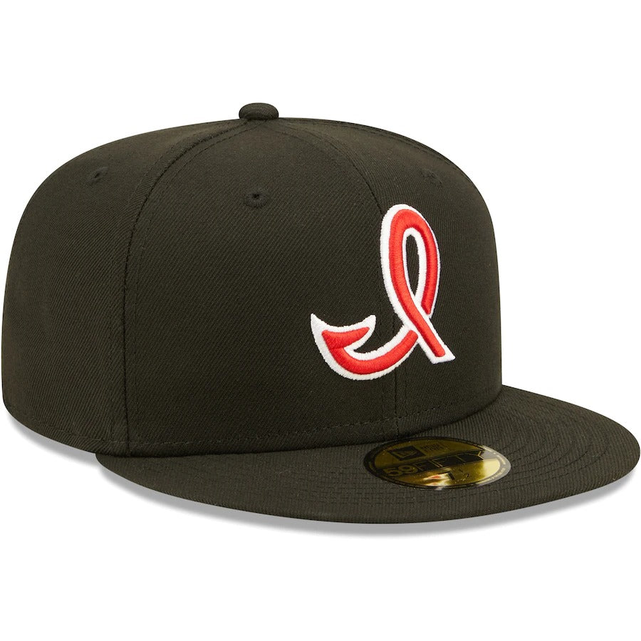 New Era Indianapolis Indians Black Authentic Collection Team Alternate 59FIFTY Fitted Hat
