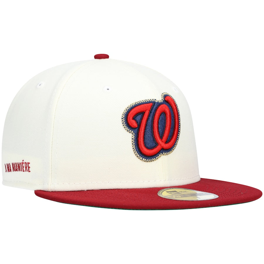 New Era Cream/Red Washington Nationals Social Status x MLB 59FIFTY Fitted Hat
