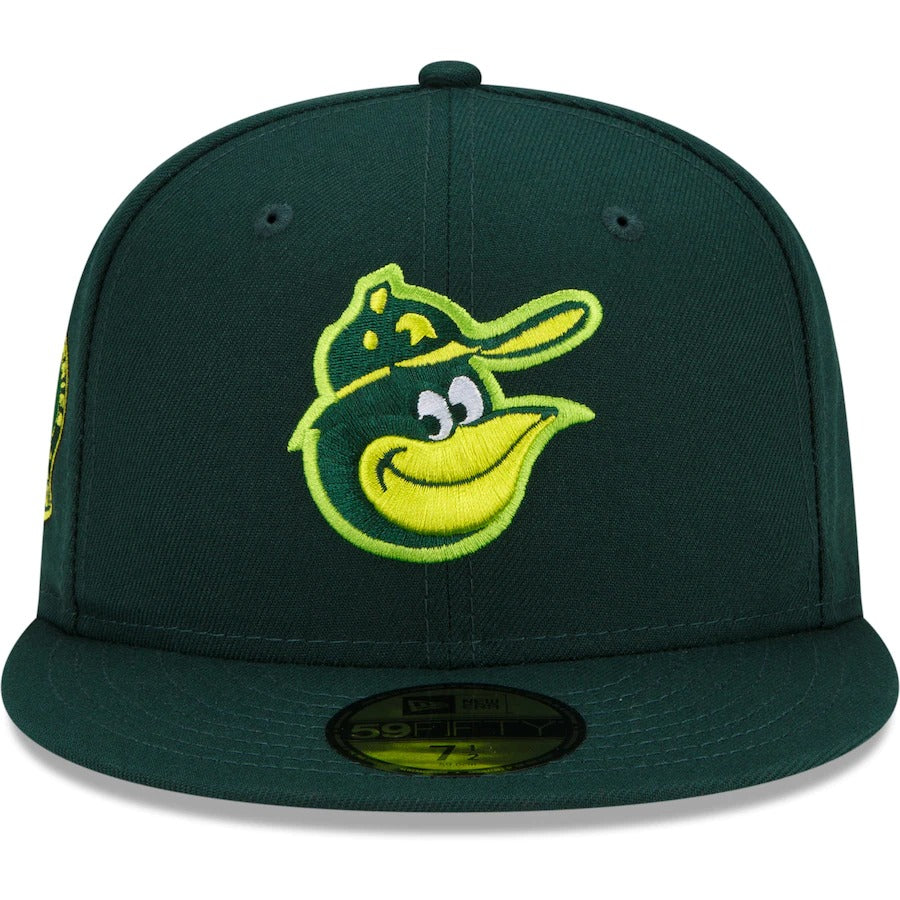 New Era Baltimore Orioles Green 1966 World Series Color Fam Lime Undervisor 59FIFTY Fitted Hat