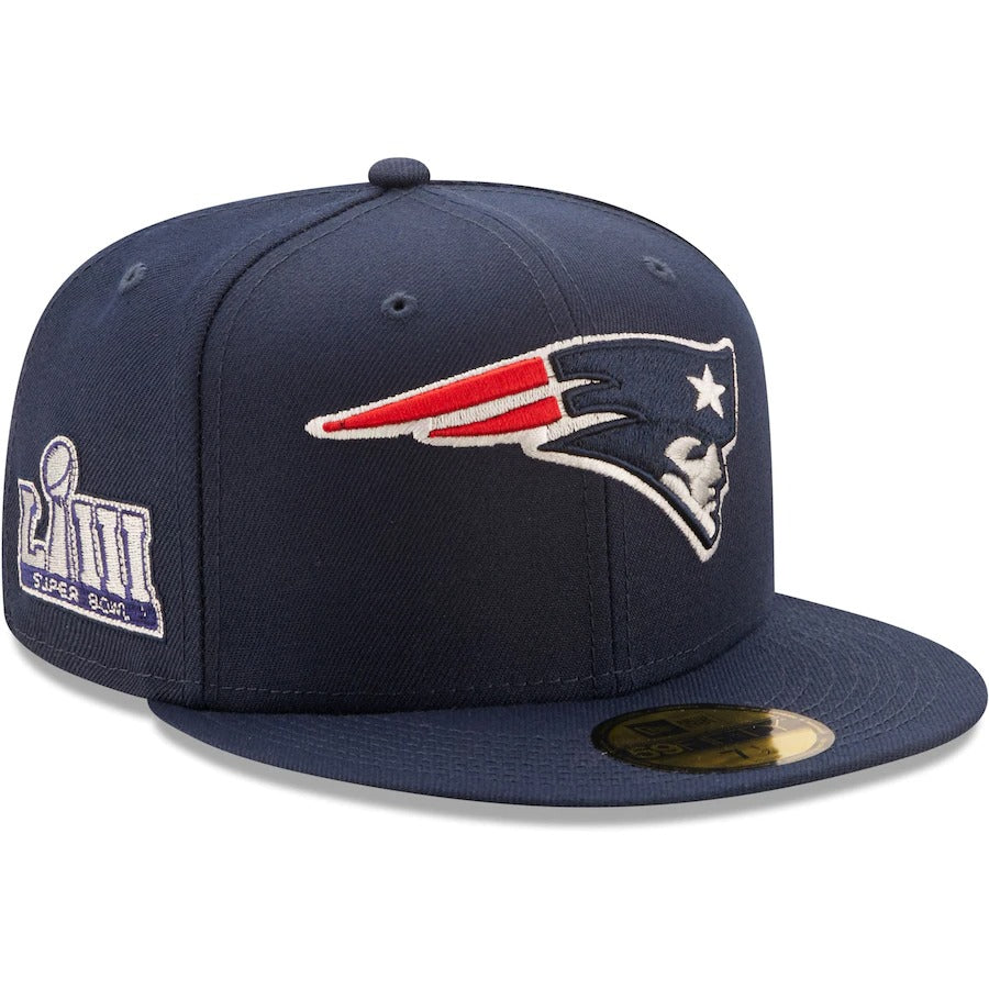 New Era Navy New England Patriots 6x Super Bowl Champions 59FIFTY Fitted Hat