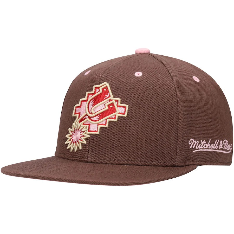 Mitchell & Ness San Antonio Spurs Brown 1996 NBA All-Star Weekend Hardwood Classics Brown Sugar Bacon Fitted Hat