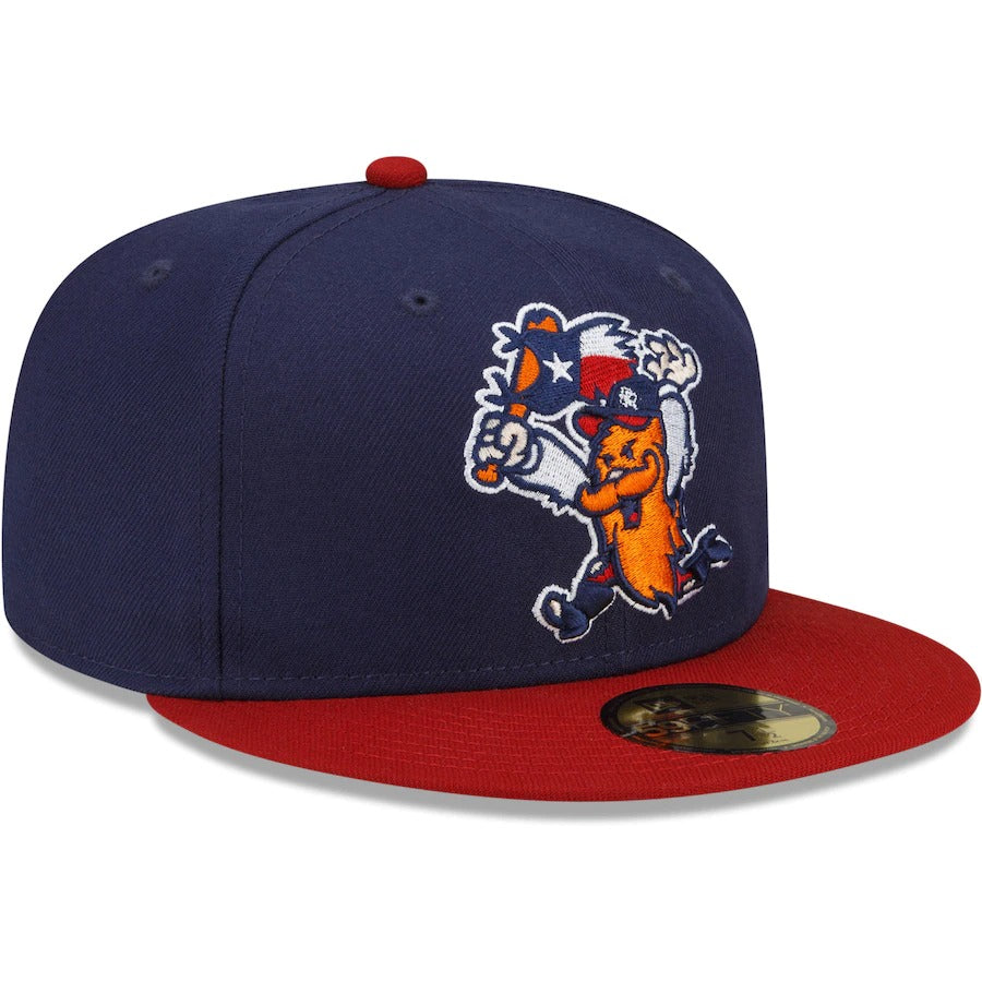 New Era Round Rock Express Navy/Red Theme Night 59FIFTY Fitted Hat