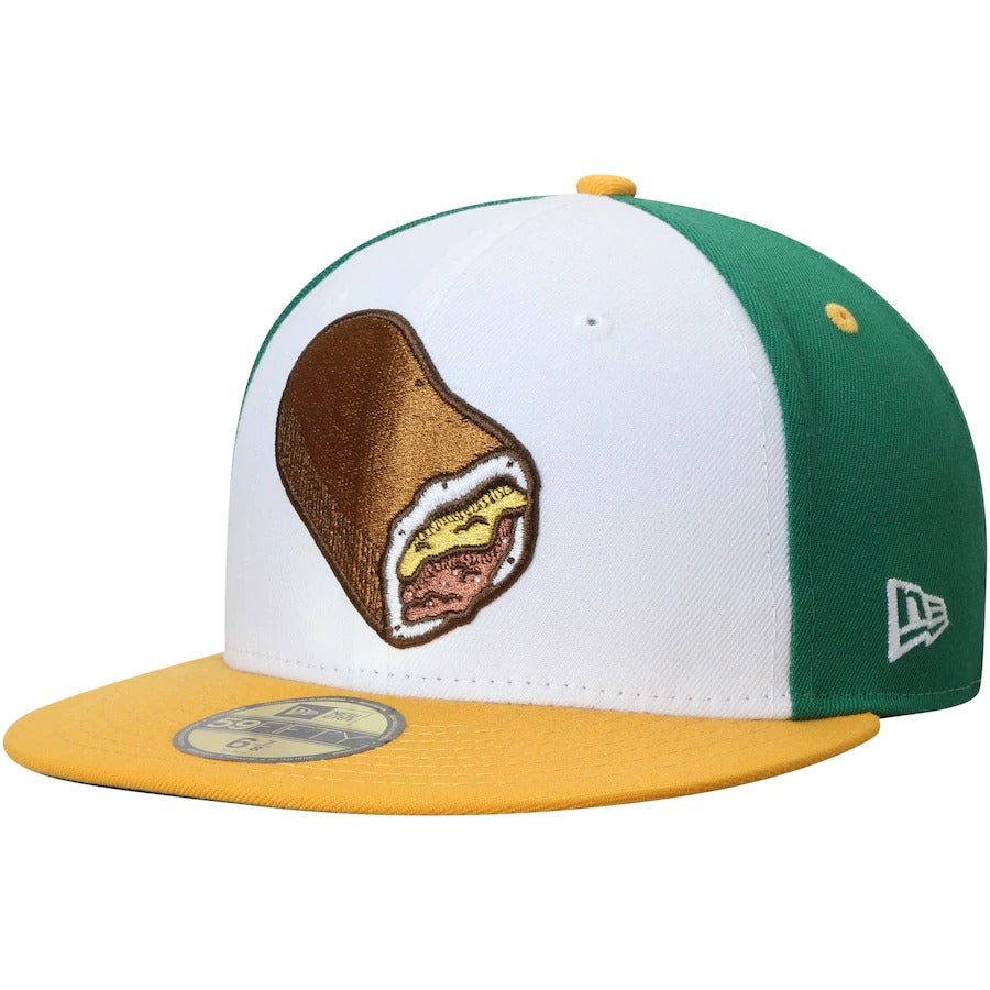 New Era White/Green Omaha Storm Chasers Runzas Theme Nights On-Field 59FIFTY Fitted Hat