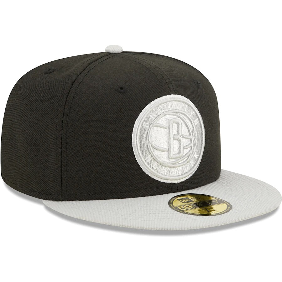 New Era Brooklyn Nets Black/Gray Two-Tone Color Pack 59FIFTY Fitted Hat