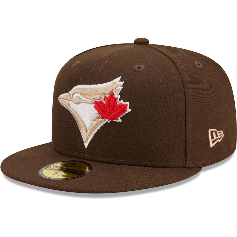 New Era Toronto Blue Jays Brown 40th Season Team Scarlet Undervisor 59FIFTY Fitted Hat