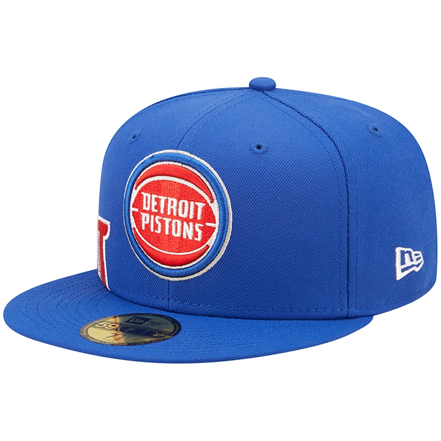 New Era Detroit Pistons Blue Side Split 59FIFTY Fitted Hat
