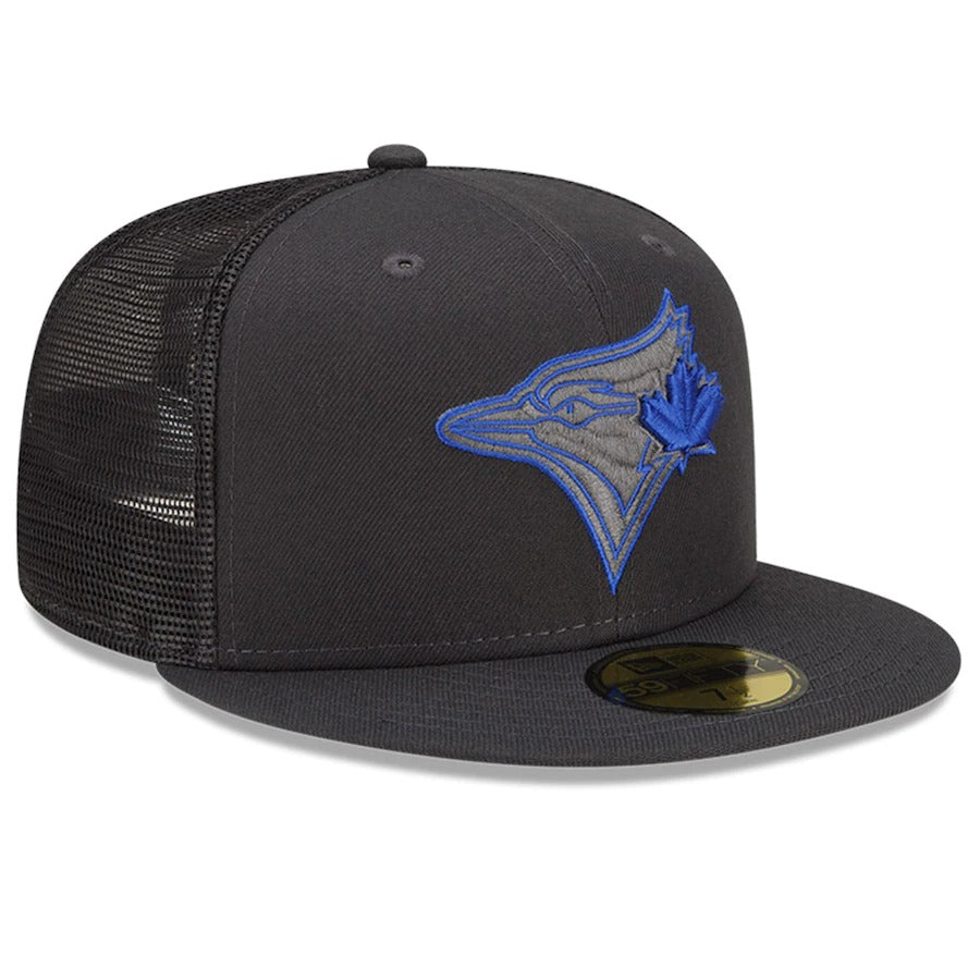 New Era Toronto Blue Jays Graphite 2022 Batting Practice 59FIFTY Fitted Hat