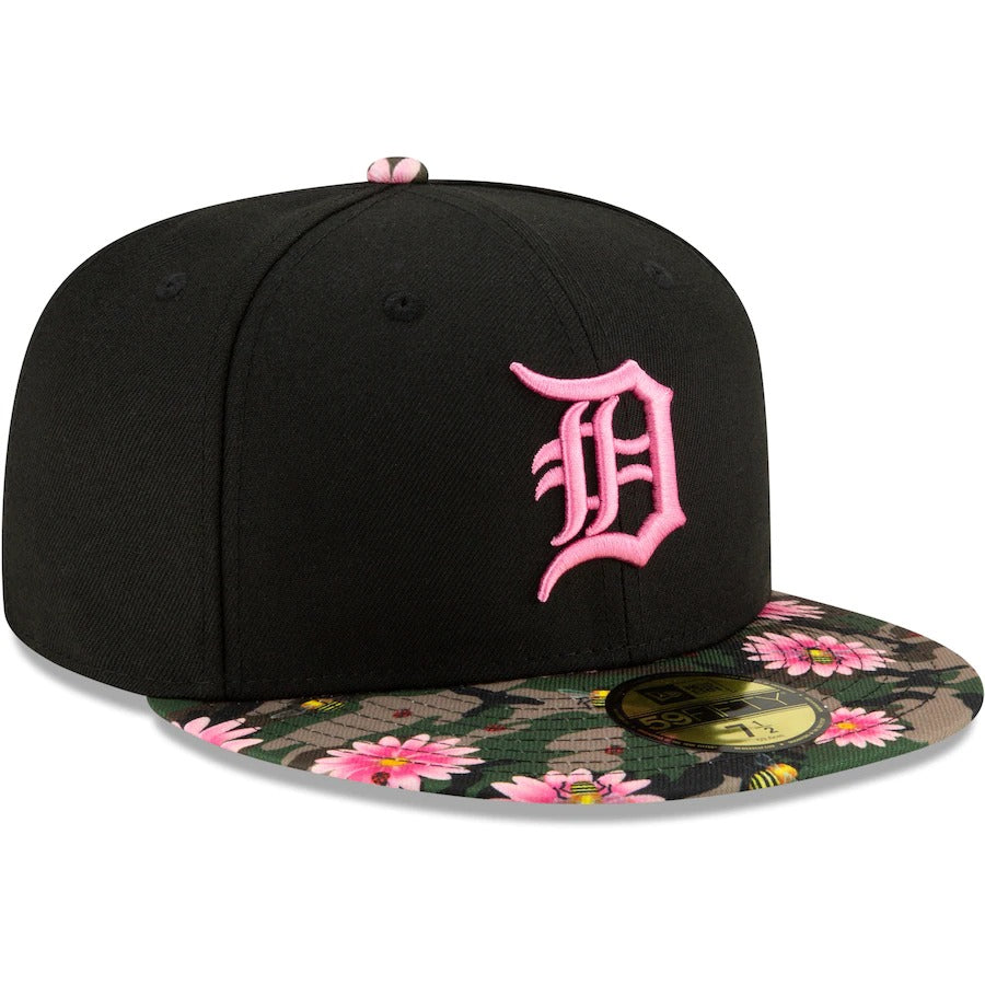 New Era Black Detroit Tigers Floral Morning 59FIFTY Fitted Hat