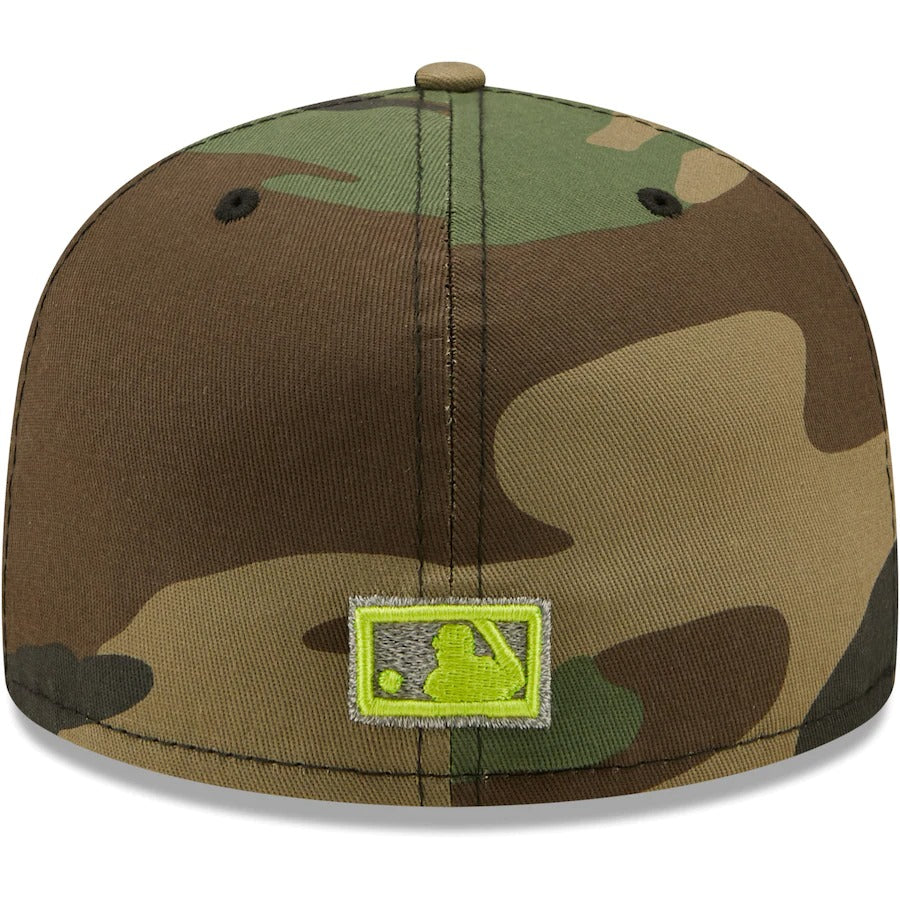New Era Miami Marlins Camo Cooperstown Collection 1997 World Series Woodland Reflective Undervisor 59FIFTY Fitted Hat