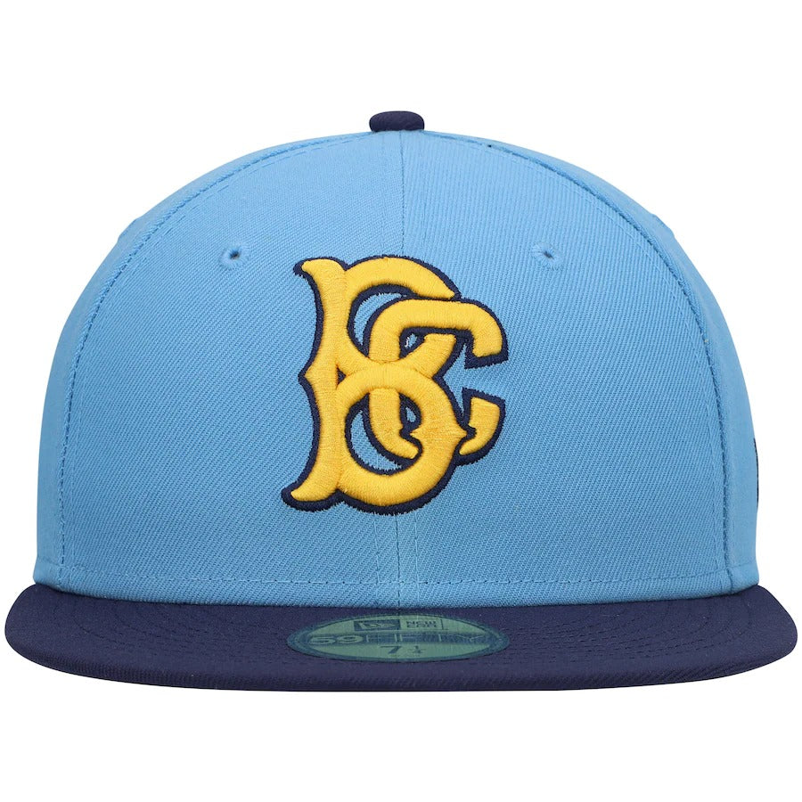 New Era Brooklyn Cyclones Light Blue Authentic Collection Team Alternate 59FIFTY Fitted Hat