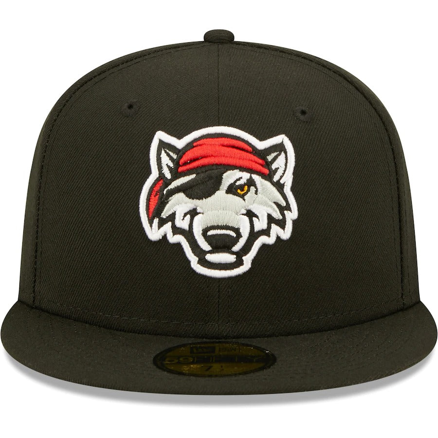 New Era Erie SeaWolves Black Authentic Collection Team Home 59FIFTY Fitted Hat