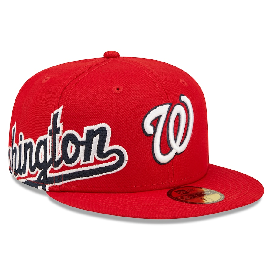 New Era Washington Nationals Red Sidesplit 59FIFTY Fitted Hat