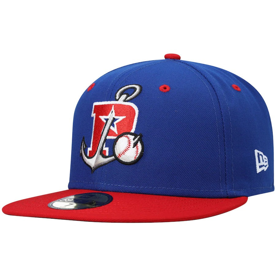 New Era Stockton Ports Blue Authentic Collection Road 59FIFTY Fitted Hat
