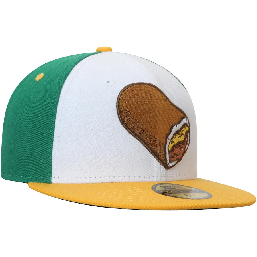 New Era White/Green Omaha Storm Chasers Runzas Theme Nights On-Field 59FIFTY Fitted Hat