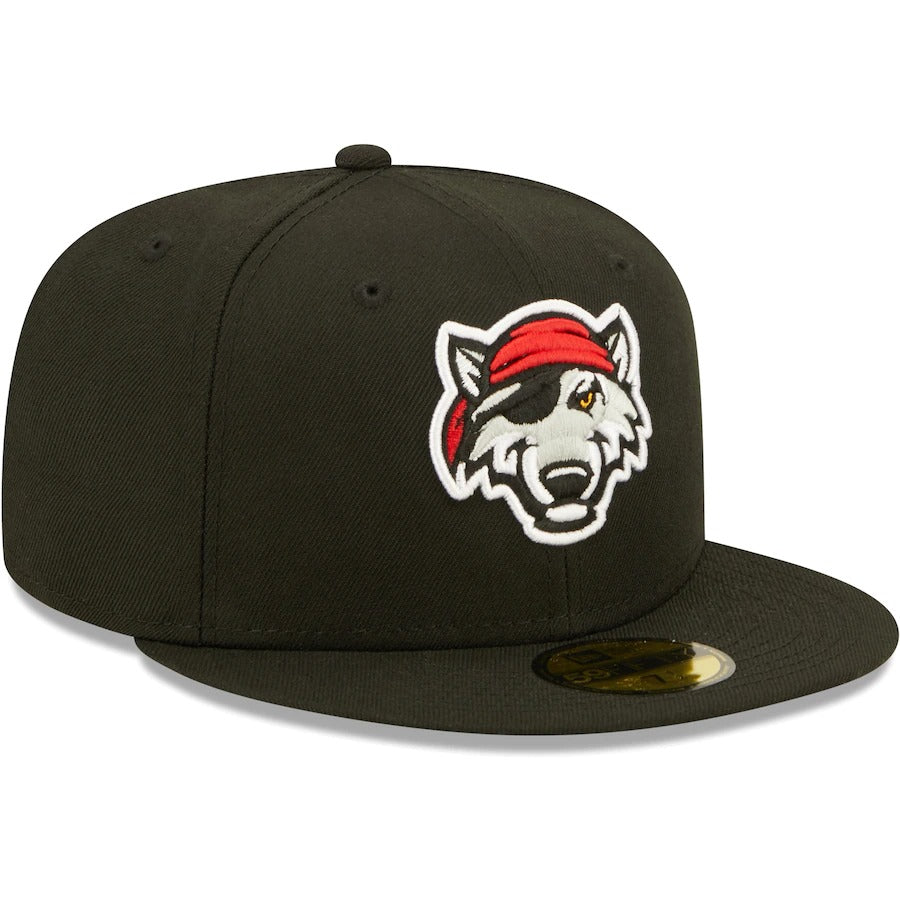 New Era Erie SeaWolves Black Authentic Collection Team Home 59FIFTY Fitted Hat