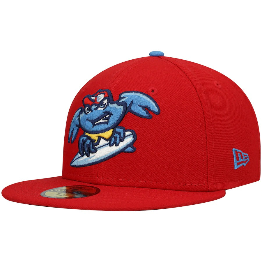 New Era Lakewood Blueclaws Red Authentic Collection Team Home 59FIFTY Fitted Hat