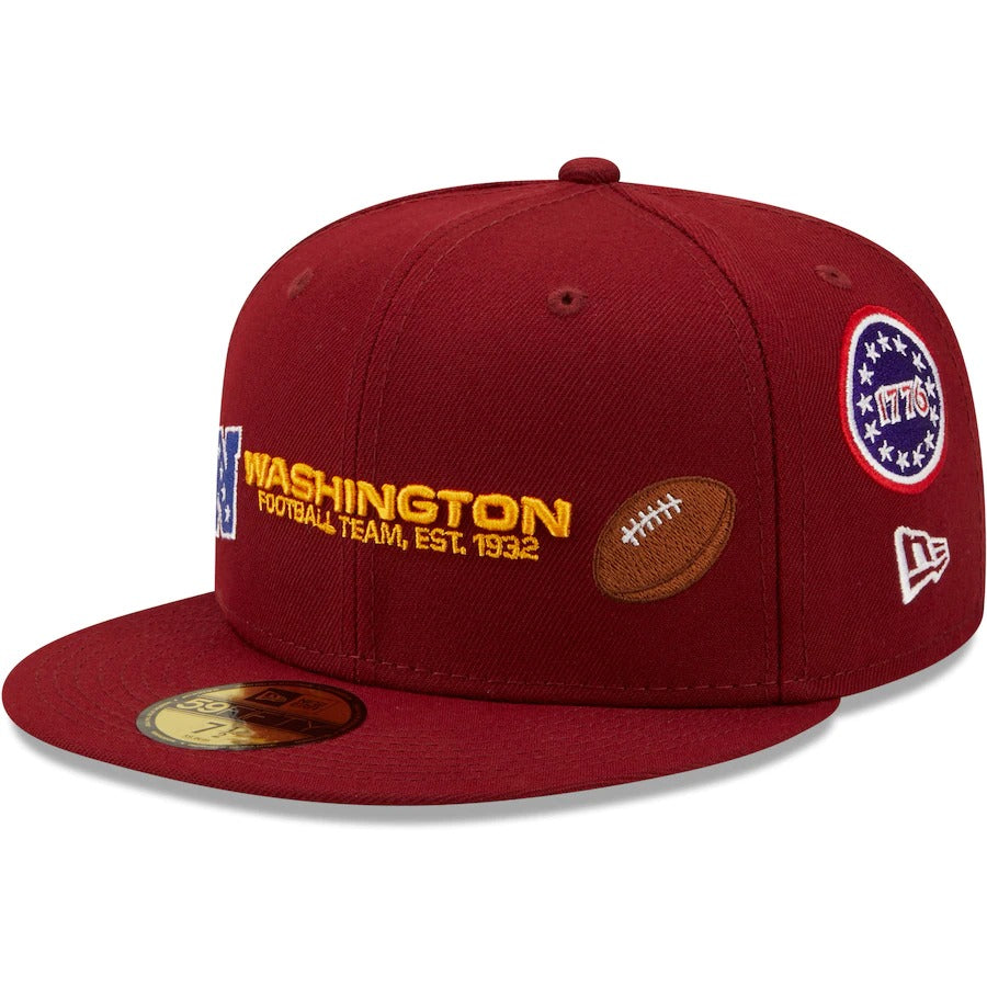 New Era Burgundy Washington Football Team Team Local 59FIFTY Fitted Hat