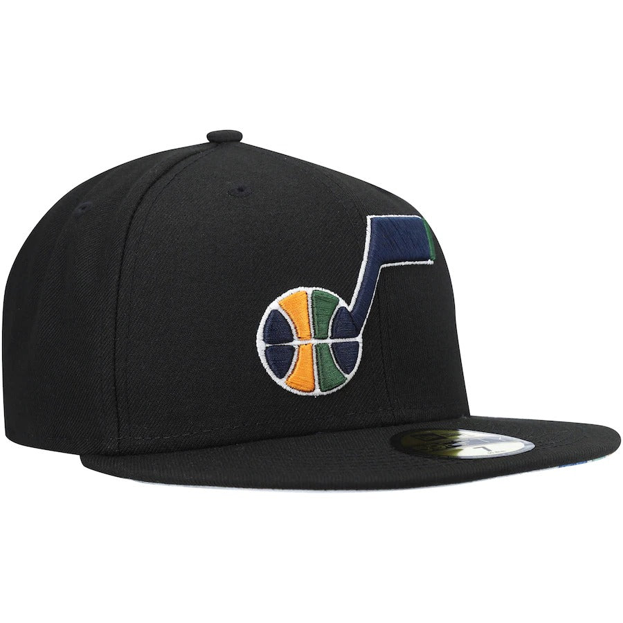 New Era Utah Jazz Black Team Wordmark 59FIFTY Fitted Hat
