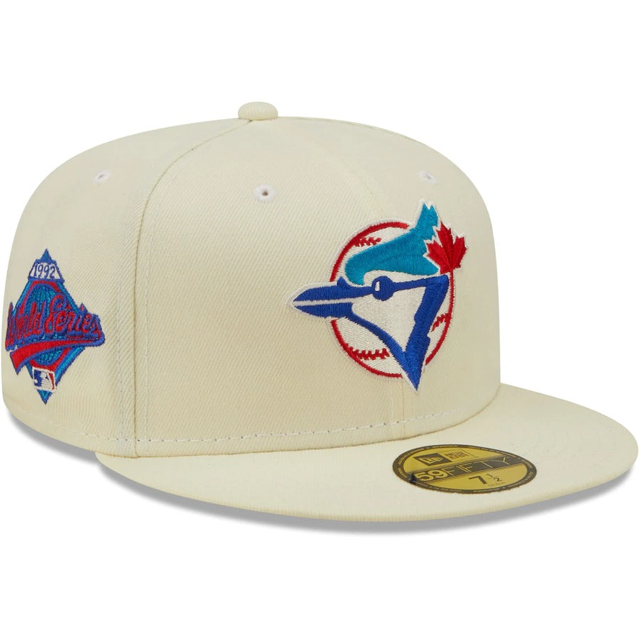 New Era Toronto Blue Jays Great Outdoors 1992 World Series Patch Hat Club Exclusive 59FIFTY Fitted Hat Indigo/Olive