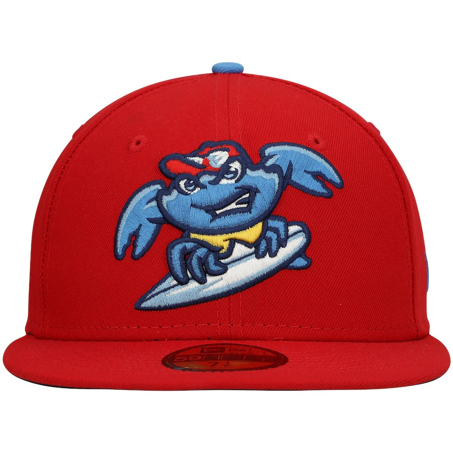 New Era Lakewood Blueclaws Red Authentic Collection Team Home 59FIFTY Fitted Hat
