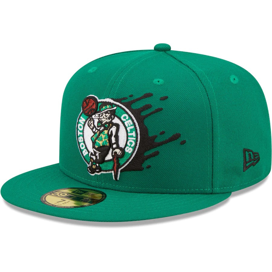 New Era Boston Celtics Kelly Green Splatter 59FIFTY Fitted Hat