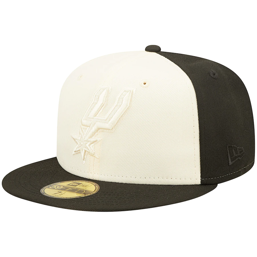 New Era San Antonio Spurs Cream/Black Cork Two-Tone 59FIFTY Fitted Hat
