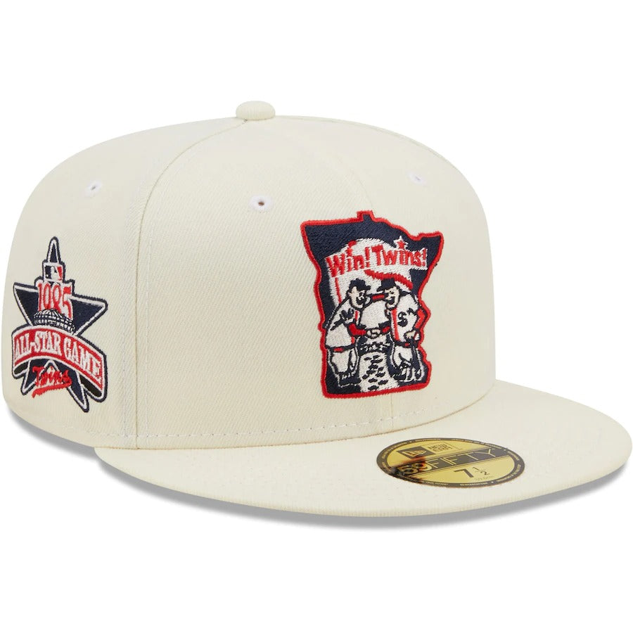 New Era Minnesota Twins Cream 1985 All-Star Game Chrome Alternate Undervisor 59FIFTY Fitted Hat