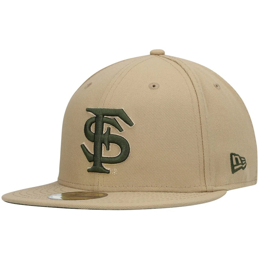New Era Tan Florida State Seminoles Camel & Rifle 59FIFTY Fitted Hat